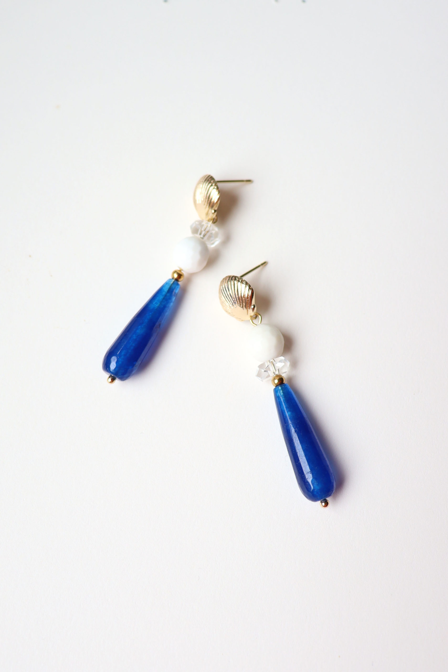 Bijoux KOUKLAKI, boucles d’oreilles perles et plaqué or