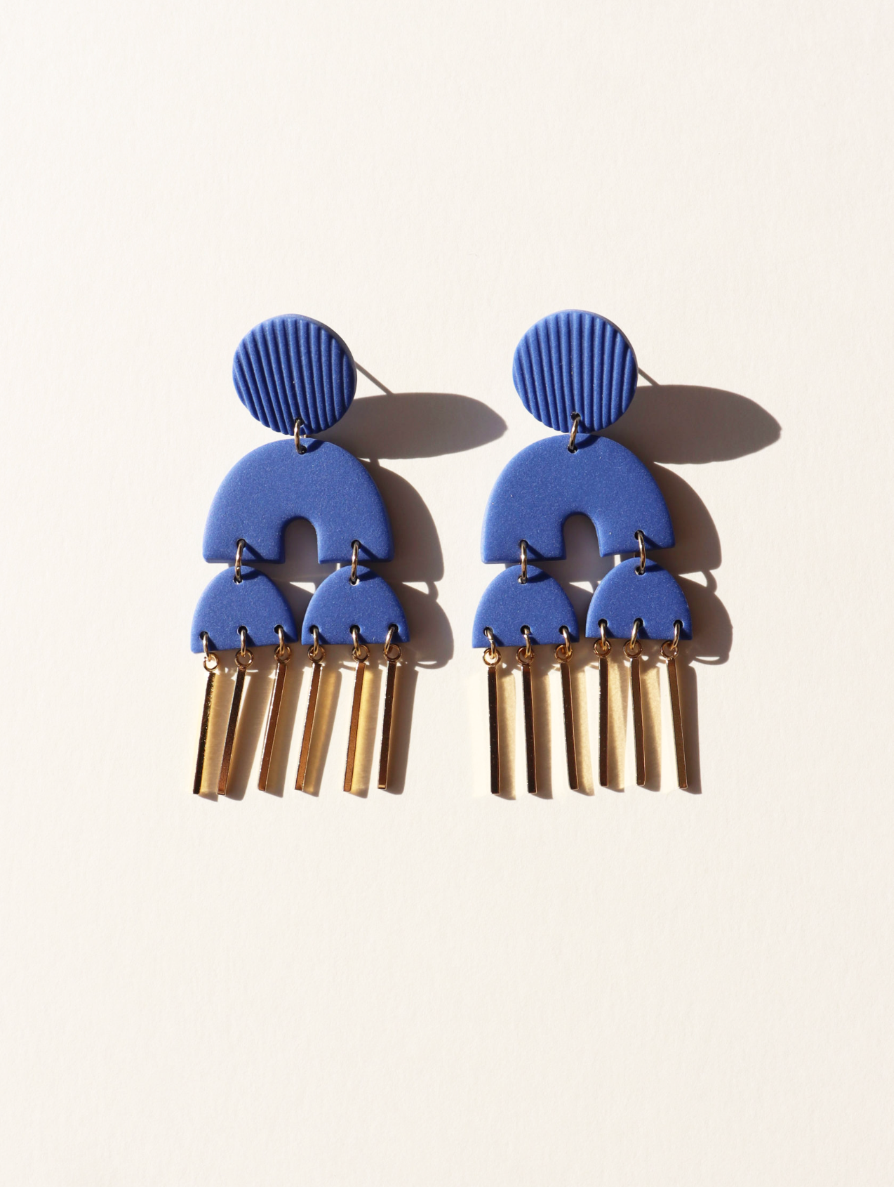 Boucles d'oreilles RHODES . Bleu Cyclades