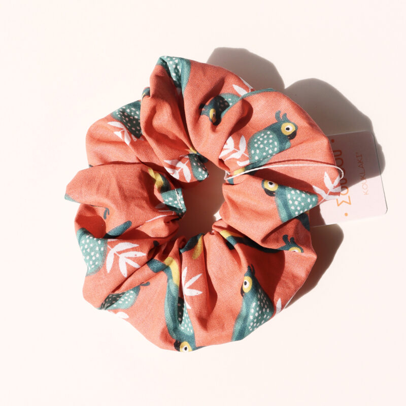 Le Σουσου ✹ scrunchie cheveux oiseaux verts