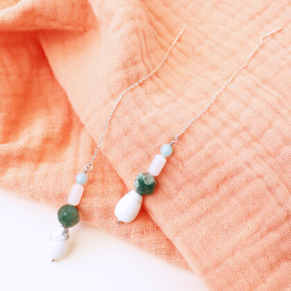 Chaines d'oreilles ARCTIC . argent 925 . pièce unique