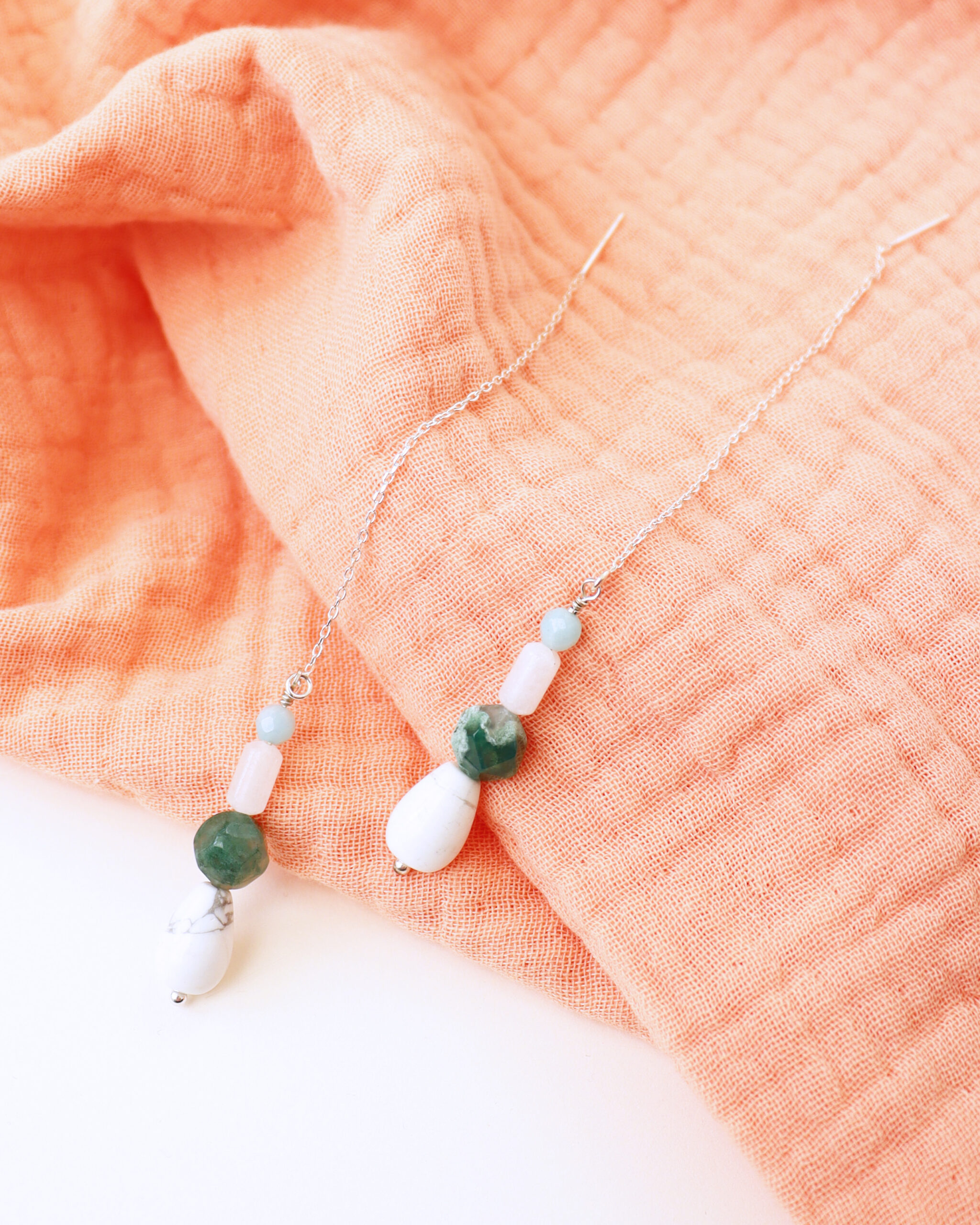 Chaines d'oreilles ARCTIC . argent 925 . pièce unique