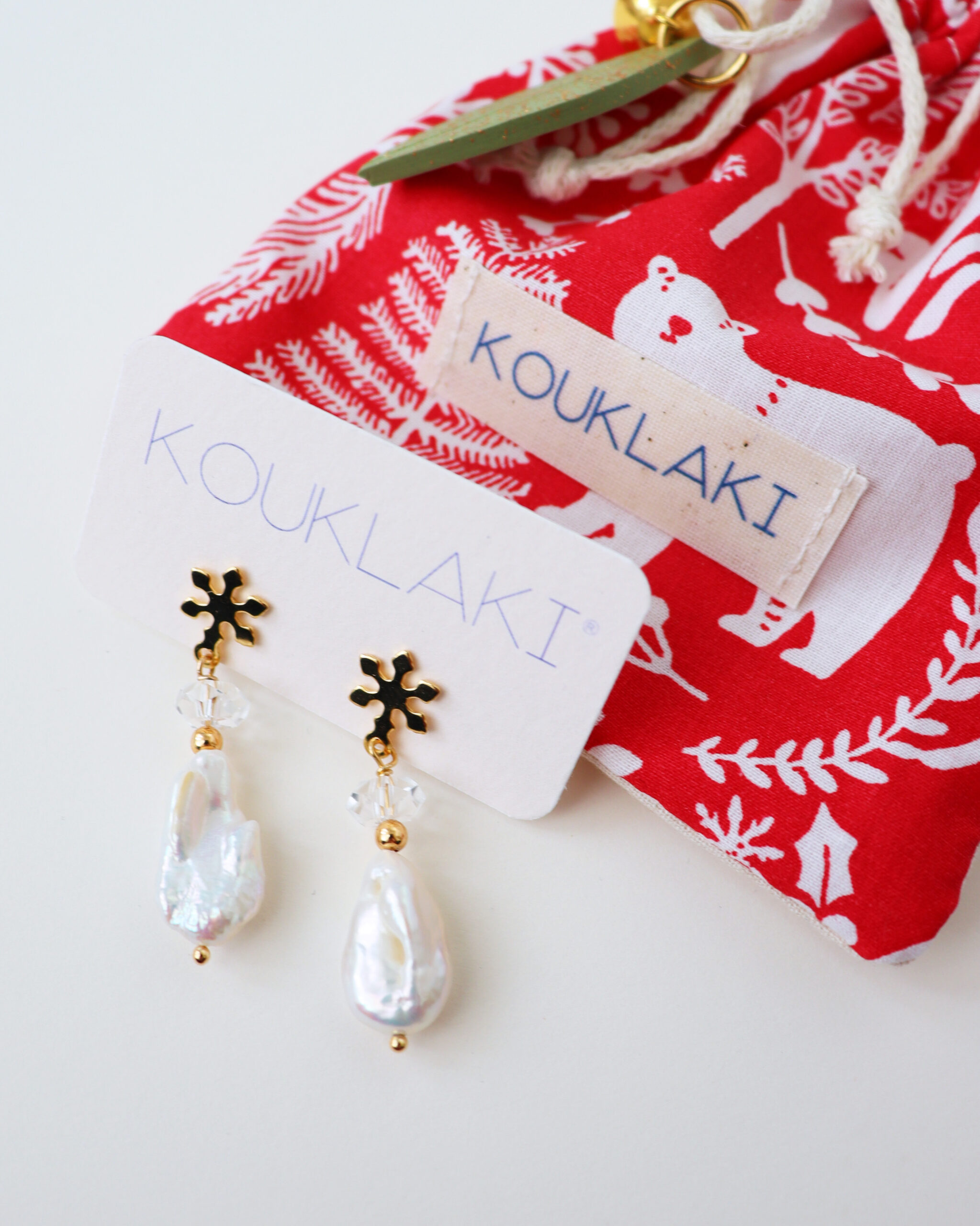 Boucles d'oreilles NEIGE . pièce unique