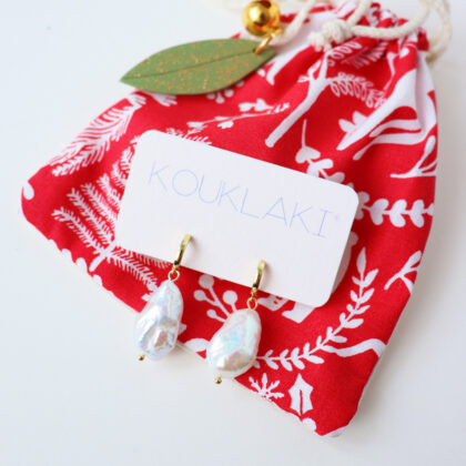 Boucles d'oreilles NEIGE créoles . série limitée