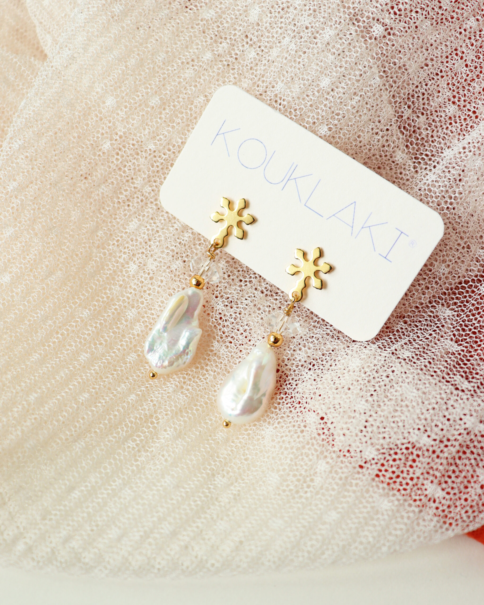 Boucles d'oreilles NEIGE . pièce unique – Image 2